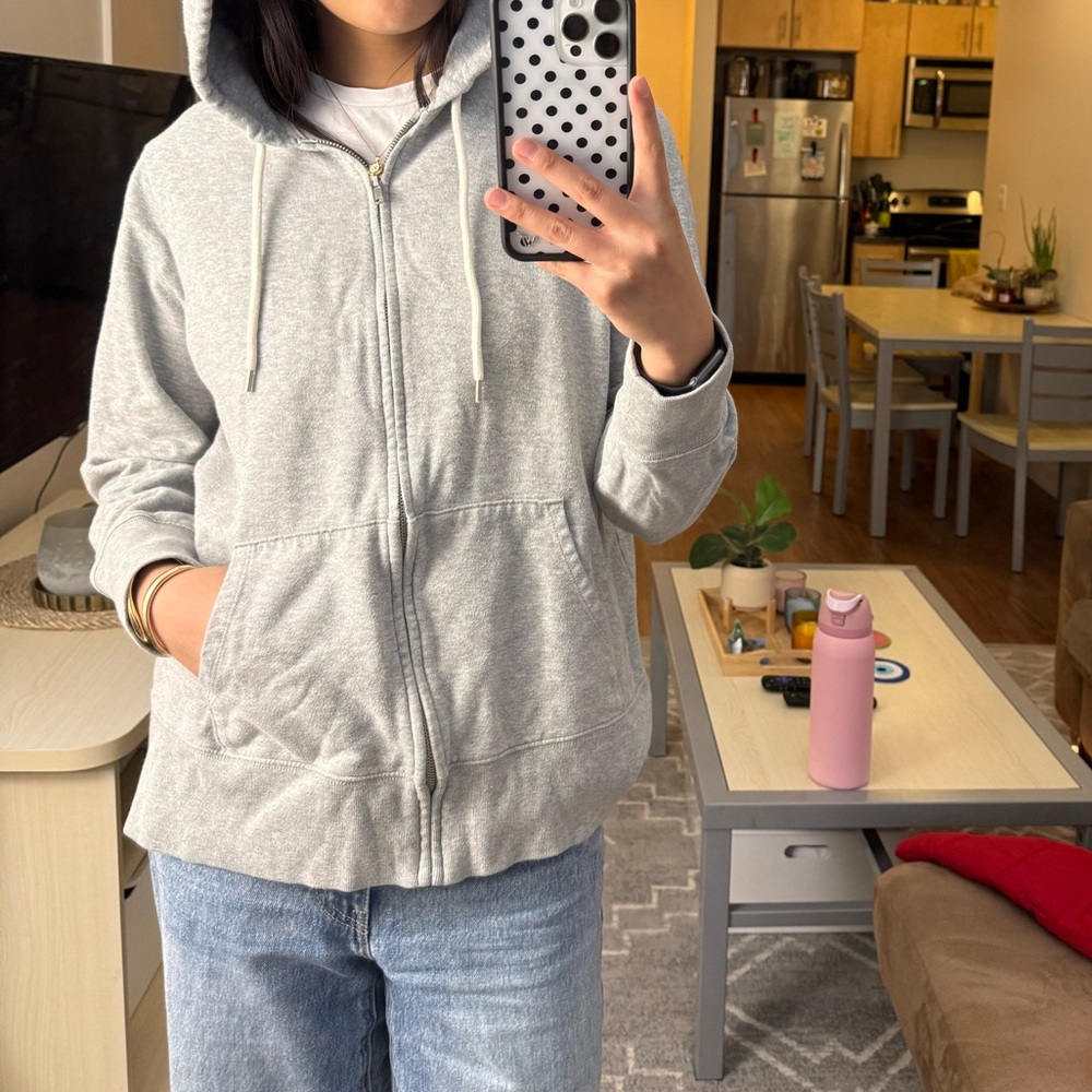 GAP Heather Gray zip up Hoodie